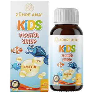 Zühre Ana - Kids Omega 3 visoliesiroop 150 (ml.)| Met vitamineadditieven en sinaasappel | Balık Yağı Şurubu |