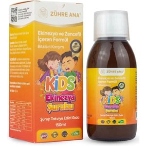 Zühre Ana - Kids Hoestsiroop voor kinderen 150 (ml.) | Siroop met echinacea en gember | Natuurlijke Bananensmaak |