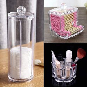 Make-Up Organizer 3 stuks - Cosmetica Opbergdoos - Nagellak - Creme - Sieraden - make-up verwijderaar katoen - oor trekken- Pennenbakje - Organizers Make up Transparant - BEE HOME