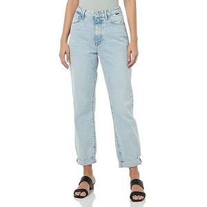 Mavi Dames Jeans Star Slim Mom Jeans Straight Fit, Blauw