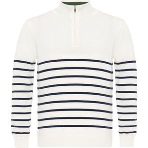 Felix Hardy - Trui Met Halve Rits - Ecru - 100% Katoen - Heren