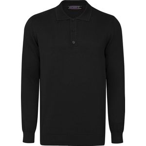 Felix Hardy - Pullover - Zwart - Polo-Kraag - Lange Mouwen