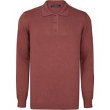 Felix Hardy - Gebreide Polo Trui - Sweater - Gedroogde Roos - 100% Katoen