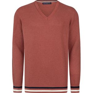 Felix Hardy - Trui - Roestrood - V-hals - Lange Mouw
