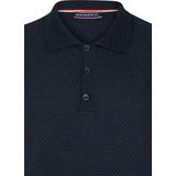 Felix Hardy - Gebreide Polo Trui - Navy - 100% Katoen - Heren