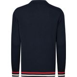 Felix Hardy - Gebreide Polo Trui - Navy - 100% Katoen - Heren