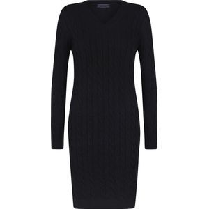 Felix Hardy - Gebreide Trui Jurk - Zwart - V-Hals - Dames