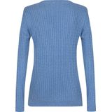 Felix Hardy V-Neck - V Trui - Kabeltrui - Katoen Dames Indigo