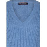 Felix Hardy V-Neck - V Trui - Kabeltrui - Katoen Dames Indigo