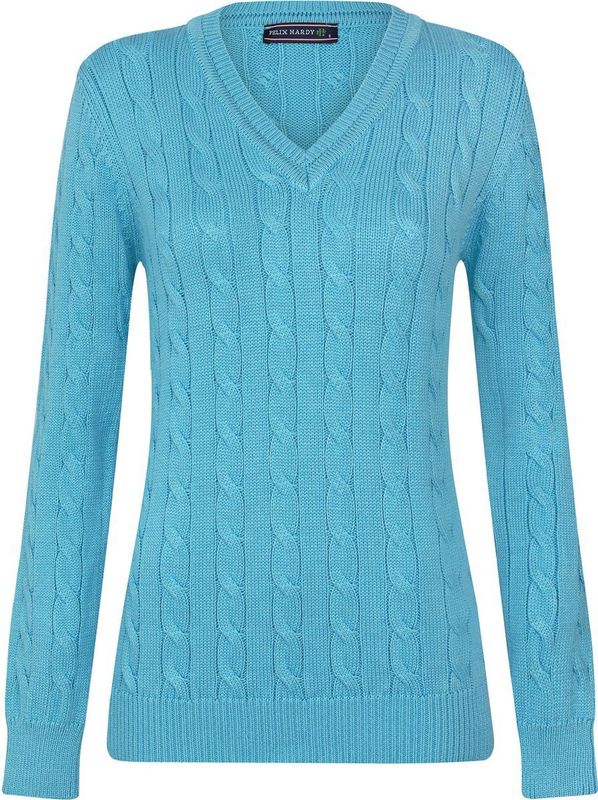 Felix Hardy Gebreide Trui V-Hals V Dames Babyblue