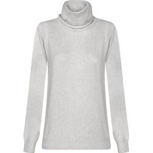 Felix Hardy Fijngebreide Kabeltrui Met Rolkraag Dames Grijs