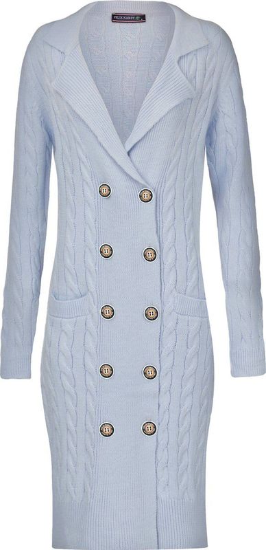 Gebreide Jurk - Effen - Knielengte - Lange Mouw - Normale Pasvorm