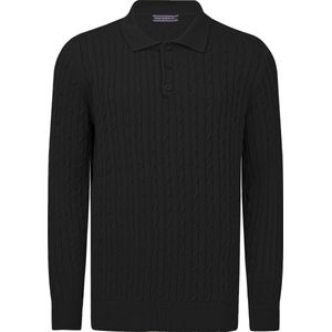 Felix Hardy Gebreide Trui - Sweater - Katoen Heren Zwart