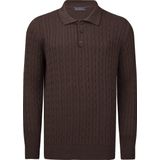 Felix Hardy Gebreide Trui - Sweater - Katoen Heren Bruin