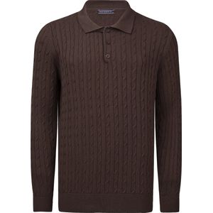 Felix Hardy Gebreide Trui - Sweater - Katoen Heren Bruin