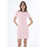 Felix Hardy - Jurk - Roze - Katoenen - Korte Mouw - Knielengte