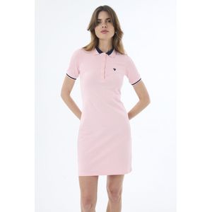 Felix Hardy - Jurk - Roze - Katoenen - Korte Mouw - Knielengte