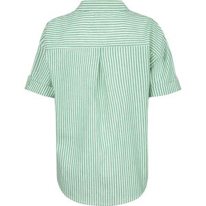 Felix Hardy - Overhemd - Groen - Poplin Katoen Linnen - Korte Mouw Dames