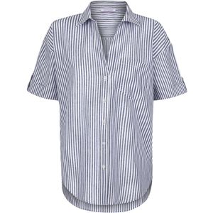 Felix Hardy - Overhemd - Navy - Katoen Linnen - Korte Mouw Dames