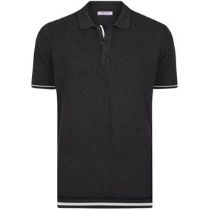 Felix Hardy - Polo Shirt - Antraciet - Korte Mouwen - 100% Katoen