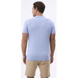 Felix Hardy Tricot Polo Shirt Korte Mouwen Heren Blauw - 2Xl