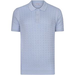 Felix Hardy Tricot Polo Shirt Korte Mouwen Heren Blauw - M