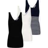 Felix Hardy - Tricot Zomer Tops - Zwart - 3 Pack - Dames