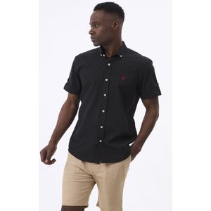Felix Hardy Linnen Katoen Blend Shirt - Overhemd Heren Zwart - M