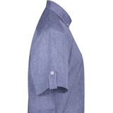 Jimmy Sanders - Overhemd - Korte Mouw - Dames - Sax - Poplin Katoen Linnen