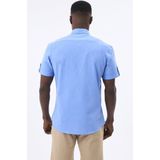 Felix Hardy - Linnen Katoen Blend Shirt - Overhemd - Blauw