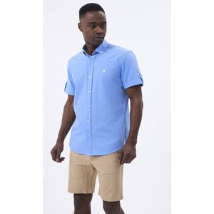 Felix Hardy - Linnen Katoen Blend Shirt - Overhemd - Blauw