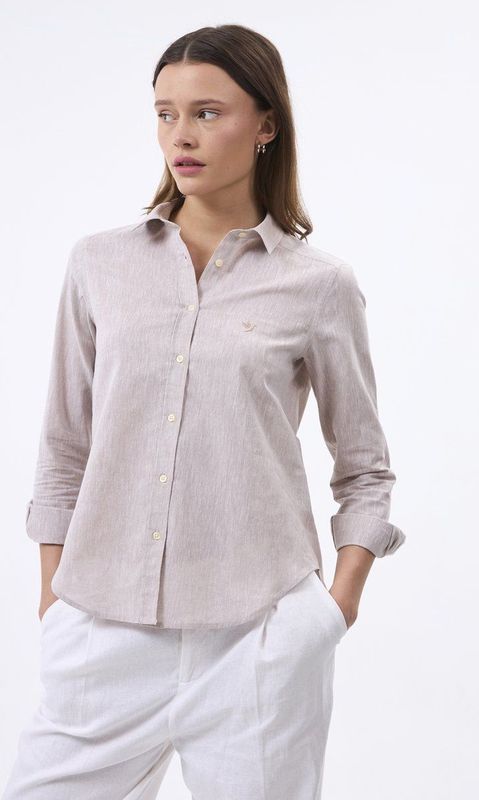 Felix Hardy - Blouse - Beige - Klassieke Blouse - Lange Mouw