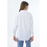 Felix Hardy - Overhemd - Wit - Oversize Blouse - Poplin Katoen - Lange Mouw Dames