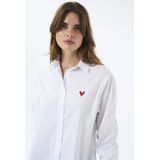 Felix Hardy - Overhemd - Wit - Oversize Blouse - Poplin Katoen - Lange Mouw Dames