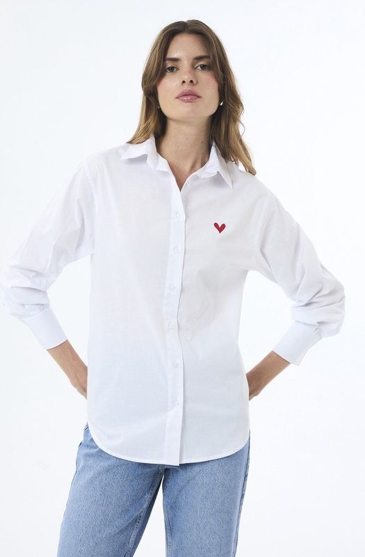 Felix Hardy - Overhemd - Wit - Oversize Blouse - Poplin Katoen - Lange Mouw Dames