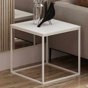 Bijzettafel Woody Fashion - 50x52x50 cm - Wit