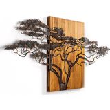 Asir - Decoratief Houten Wandaccessoire - Veelkleurig - 100% Hout