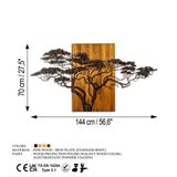 Asir - Decoratief Houten Wandaccessoire - Veelkleurig - 100% Hout