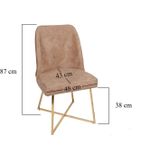 Asir SET VAN 4 STOELEN - LOULY - GOUD, BRUIN