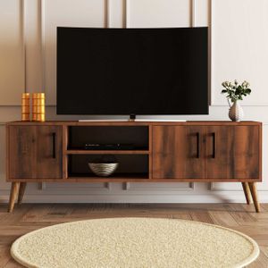 Woody Fashion TV-meubel | 100% Melamine Gecoat | Notenhout