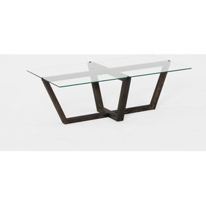 Koffie Tafel AMALFI 35x105 cm grenen/doorzichtig