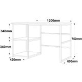 Locelso - Studiebureau - Wit Marmer - Melamine Coating - Metalen Poten