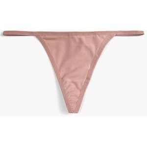 Koton Dames katoenen basic string slipje ondergoed, Roze (295), L
