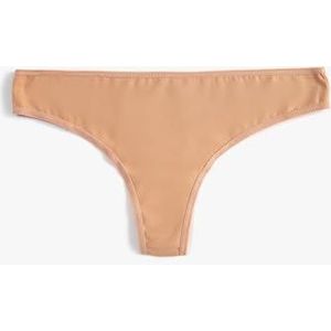 Koton Dames katoenen basic string slipje ondergoed, Roze (278), L