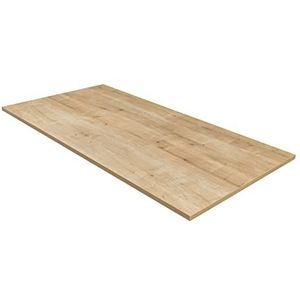 furni24 Tafelblad van 140 x 70 cm, perfect voor in hoogte verstelbare bureaus, computertafel, gamingtafel, multifunctionele tafel, eettafels en meer, 25 mm stabiel tafelblad, duurzaam, eiken