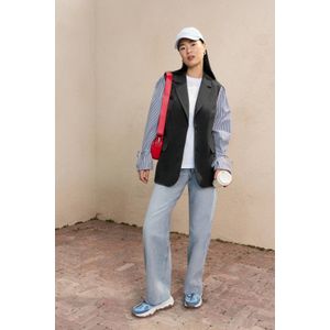 LTB Jeans Dames Danica L - Wide High Rise Basic-5-Pocket Light Wash Blue van katoen - maat W31L34, blauw, 31W / 34L