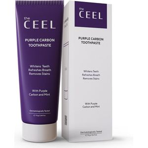 The CEEL Actieve paarse kool tandpasta - Whitening tandpasta van paarse houtskool - Wittere tanden - Tanden bleken - Charcoal whitening tandpasta 75 ml