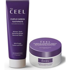 The CEEL - Actieve Paarse Kool - Tandenbleekset - Tandpasta en Tandpoeder