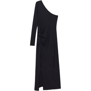 Tricot Jurk - Effen - Knitwear - Lange Mouw - Aansluitende Pasvorm