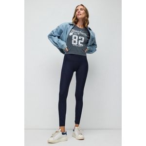 Navy Hoge Taille Naadloze Sportleggingen